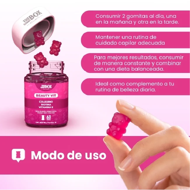 GOMAS BEAUTY VIT + Libro Gratis: Los Secretos De La Belleza Desde Adentro)