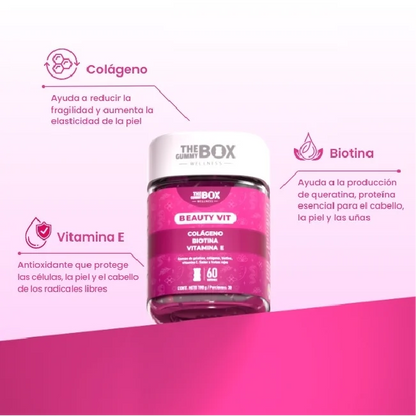 GOMAS BEAUTY VIT + Libro Gratis: Los Secretos De La Belleza Desde Adentro)